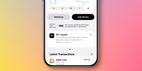 苹果储蓄账户年利率创新低，跌至 3.50%